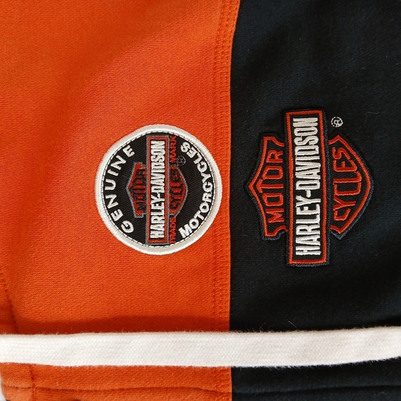 Harley-Davidson Orange and Black Hoodie - Picture 4 of 4